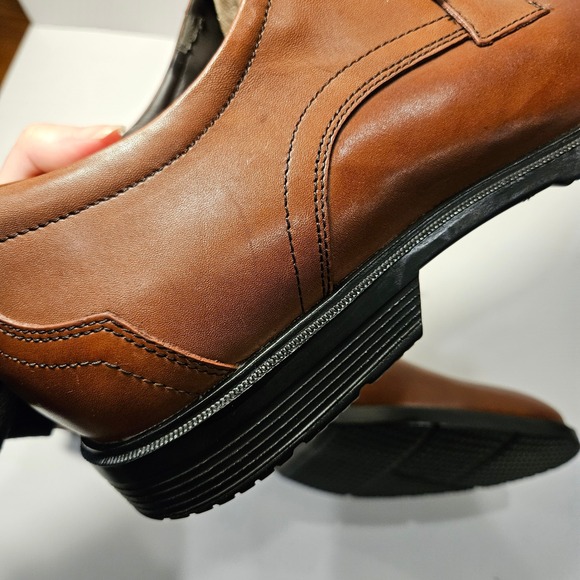 Rockport Walkability Mens Tan Brown Leather Derby Dress Shoes A12163 Size 11.5 M - Picture 11 of 14